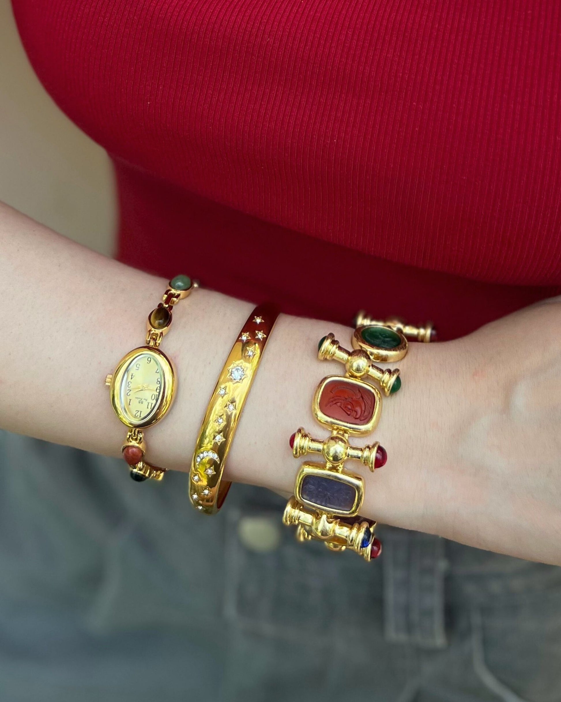 Gold_Romantic_Time_Bracelet_Set_2