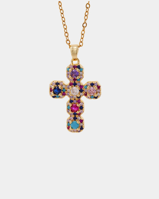 Gold_Rose_Mosaic_Cross_Necklace_1