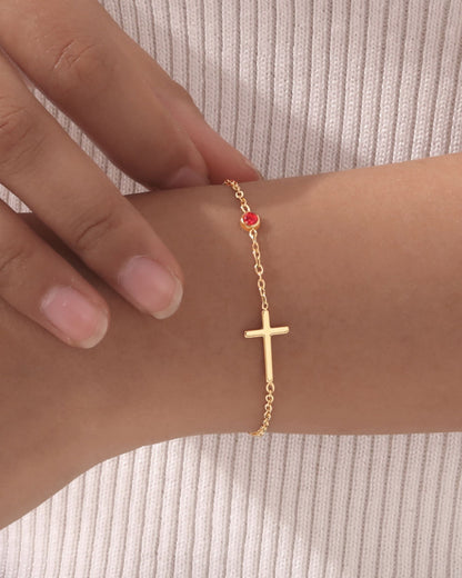 Gold_Solis_Cross_Birthstone_Bracelet_4