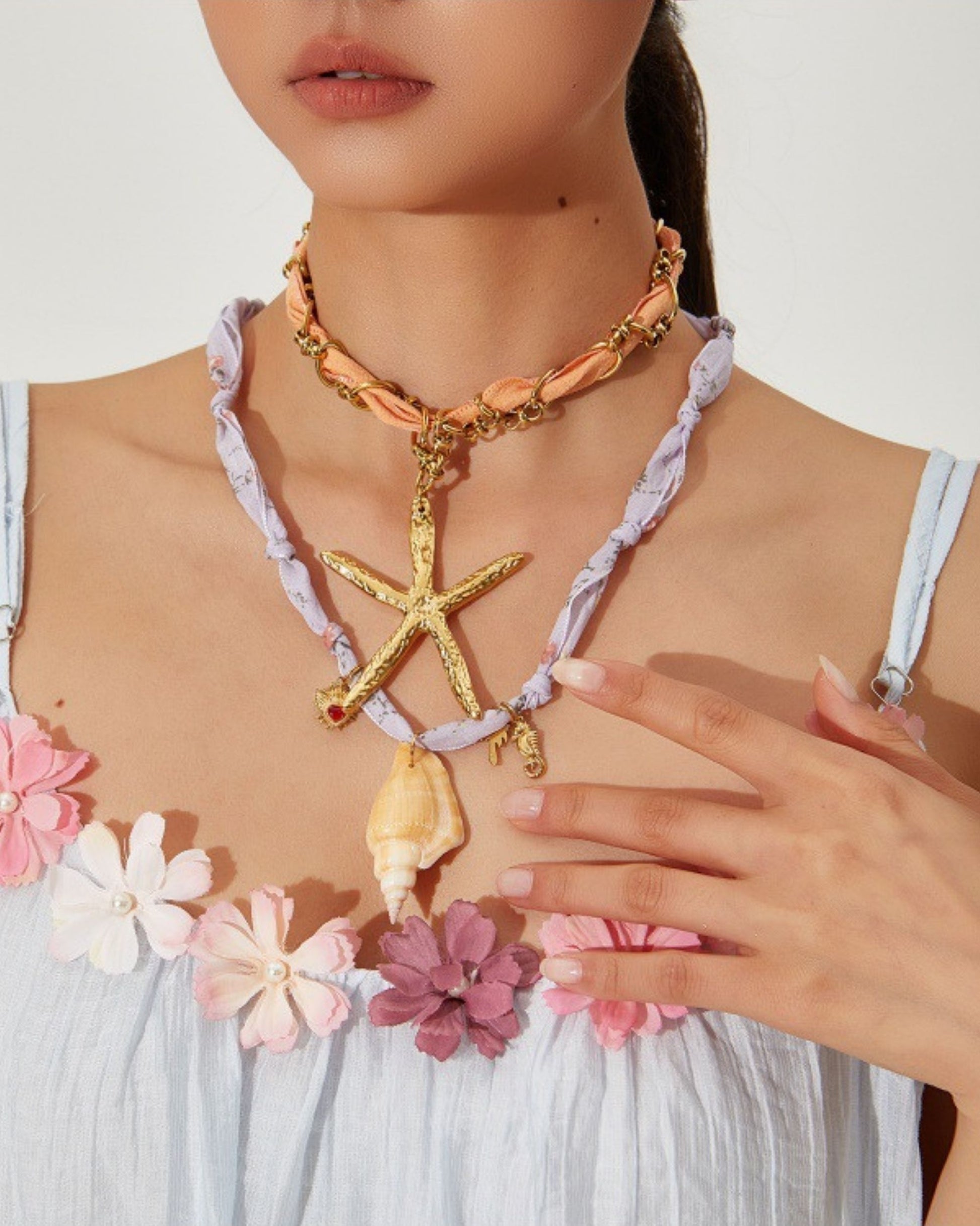 Gold_Starfish_Tranquility_Silk_Cord_Necklace_2