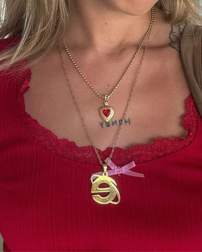 Gold Versailles Heart Necklace