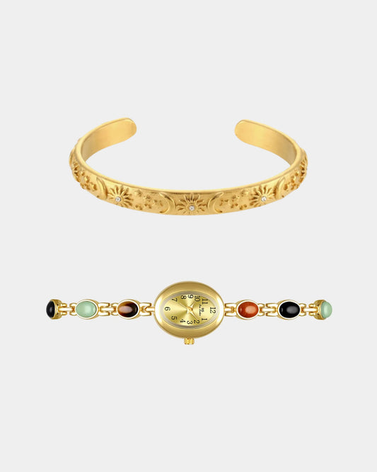 Gold_Vintage_Harmony_Bracelet_Bangle_Set_1