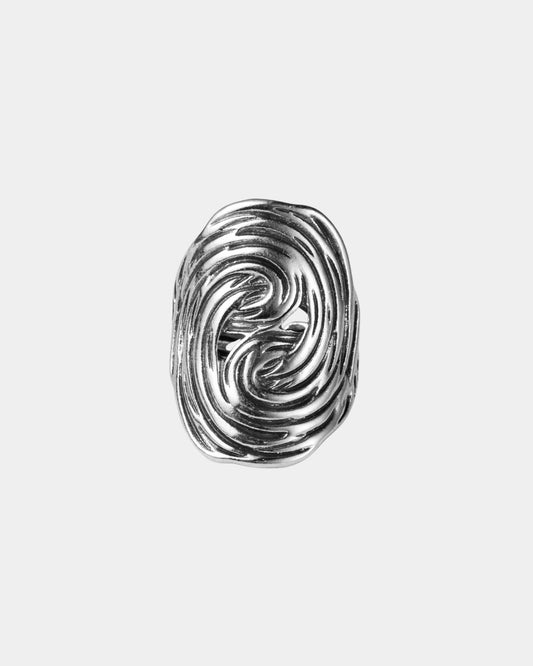 Silver Spiral Swirl Ring