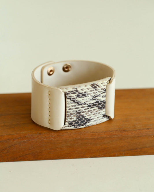 White_Snakeline_Strap_Bangle_1